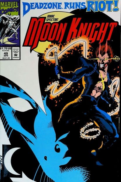 Couverture de MARC SPECTOR - MOON KNIGHT (1989) #49 - par James Fry - lecubeacomics.com