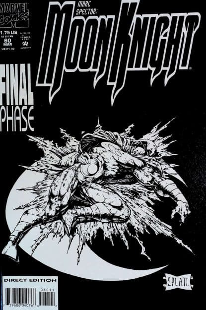 Couverture de MARC SPECTOR - MOON KNIGHT (1989) #60 - par Stephen Platt - lecubeacomics.com