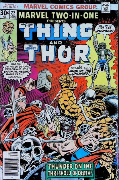 Couverture de MARVEL TWO-IN-ONE (1974) #22 - par Ron Wilson - lecubeacomics.com