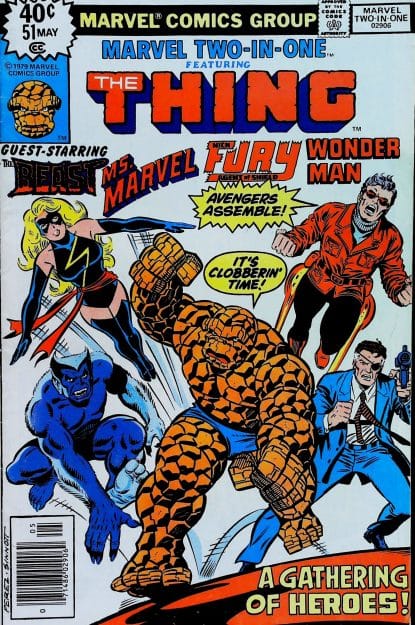 Couverture de MARVEL TWO-IN-ONE (1974) #51 - par George Perez - lecubeacomics.com