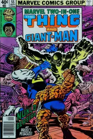 Couverture de MARVEL TWO-IN-ONE (1974) #55 - par Keith Pollard - lecubeacomics.com