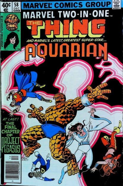Couverture de MARVEL TWO-IN-ONE (1974) #58 - par George Perez - lecubeacomics.com