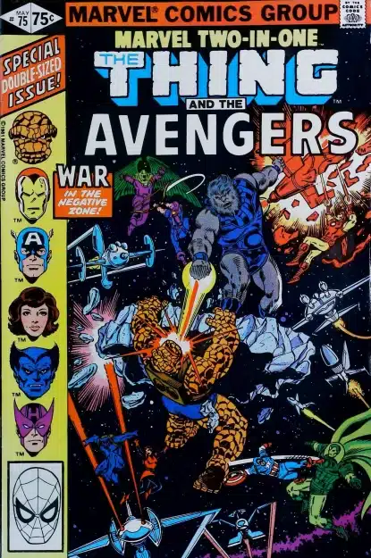 Couverture de MARVEL TWO-IN-ONE (1974) #75 - par Alan Kupperberg - lecubeacomics.com