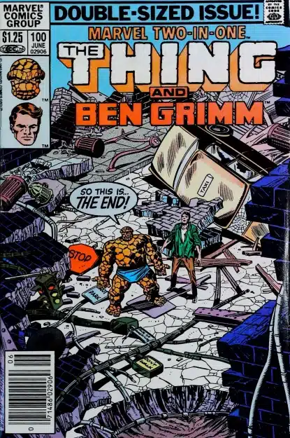 Couverture de MARVEL TWO-IN-ONE (1974) #100 - par Ron Wilson - lecubeacomics.com