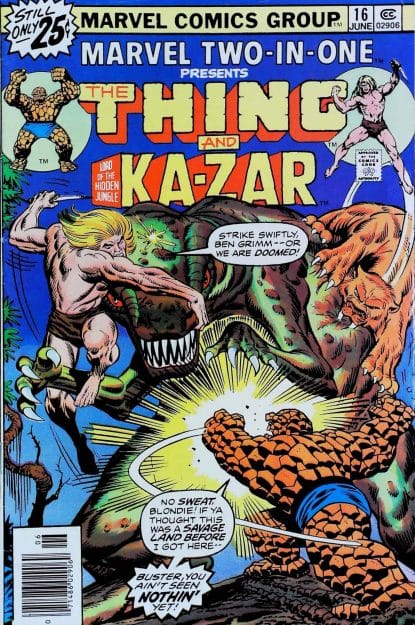 Couverture de MARVEL TWO-IN-ONE (1974) #16 - par Ron Wilson - lecubeacomics.com