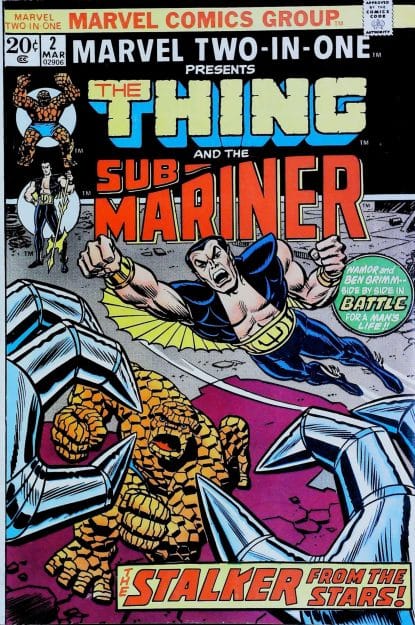 Couverture de MARVEL TWO-IN-ONE (1974) #2 - par John Romita Sr - lecubeacomics.com