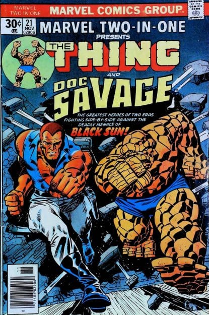 Couverture de MARVEL TWO-IN-ONE (1974) #21 - par Ron Wilson - lecubeacomics.com