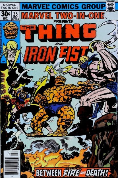 Couverture de MARVEL TWO-IN-ONE (1974) #25 - par Jack Kirby - lecubeacomics.com