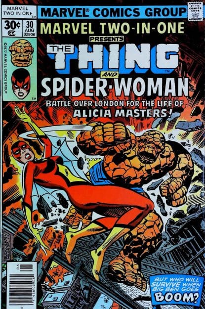 Couverture de MARVEL TWO-IN-ONE (1974) #30 - par Rich Buckler - lecubeacomics.com