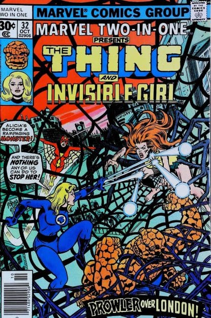 Couverture de MARVEL TWO-IN-ONE (1974) #32 - par George Perez - lecubeacomics.com