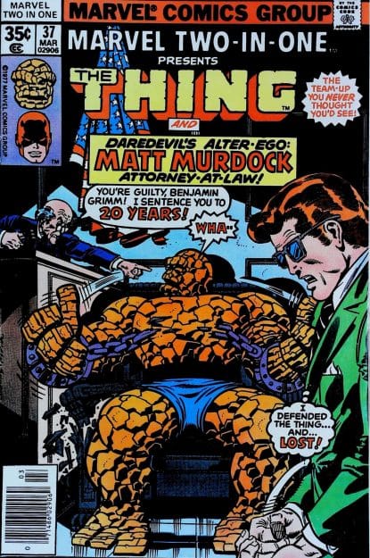 Couverture de MARVEL TWO-IN-ONE (1974) #37 - par Ron Wilson - lecubeacomics.com