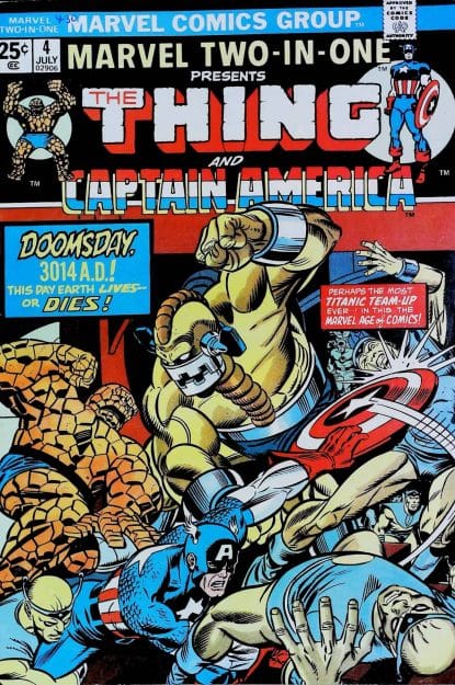 Couverture de MARVEL TWO-IN-ONE (1974) #4 - par Gil Kane - lecubeacomics.com