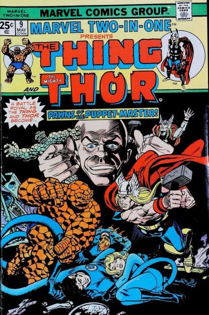 Couverture de MARVEL TWO-IN-ONE (1974) #9 - par Gil Kane - lecubeacomics.com