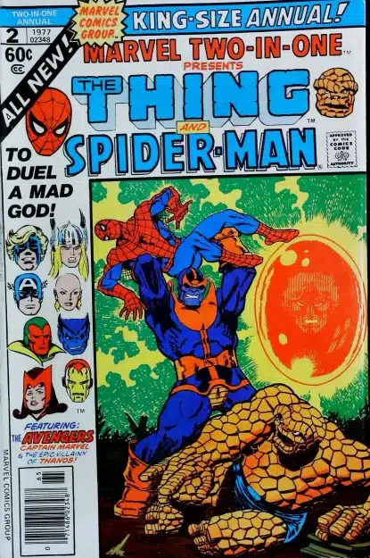 Couverture de MARVEL TWO-IN-ONE (1974) ANNUAL #2 - par Jim Starlin - lecubeacomics.com