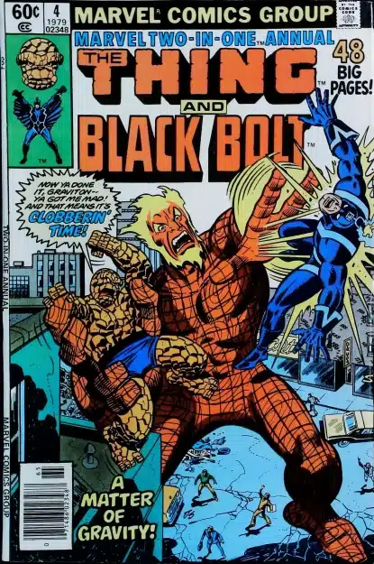Couverture de MARVEL TWO-IN-ONE (1974) ANNUAL #4 - par Joe Sinnott - lecubeacomics.com