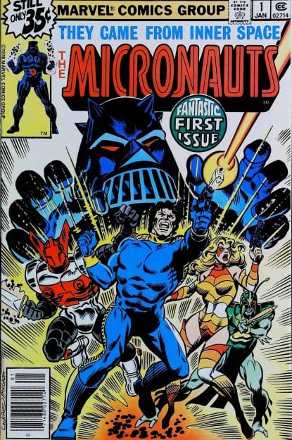 Couverture de MICRONAUTS (1979) #1 - par Dave Cockrum - lecubeacomics.com