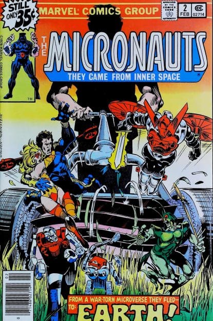 Couverture de MICRONAUTS (1979) #2 - par Michael Golden - lecubeacomics.com