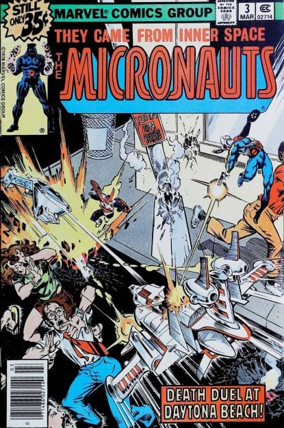 Couverture de MICRONAUTS (1979) #3 - par Michael Golden - lecubeacomics.com