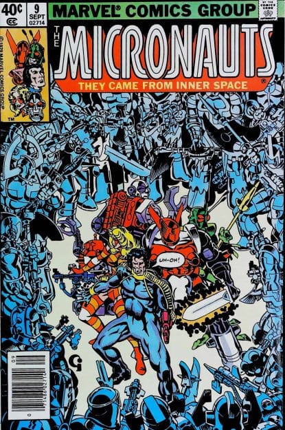 Couverture de MICRONAUTS (1979) #9 - par Michael Golden - lecubeacomics.com
