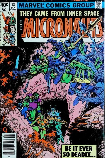 Couverture de MICRONAUTS (1979) #13 - par Michael Golden - lecubeacomics.com