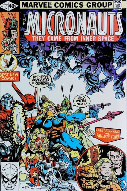 Couverture de MICRONAUTS (1979) #15 - par Michael Golden - lecubeacomics.com