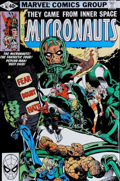 Couverture de MICRONAUTS (1979) #16 - par Michael Golden - lecubeacomics.com