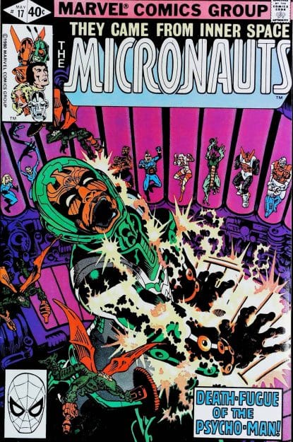 Couverture de MICRONAUTS (1979) #17 - par Michael Golden - lecubeacomics.com