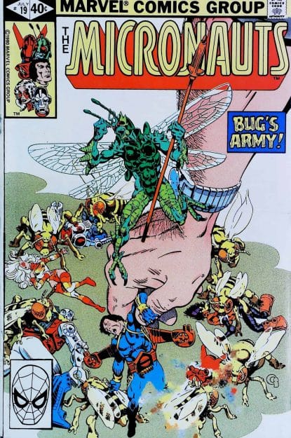 Couverture de MICRONAUTS (1979) #19 - par Michael Golden - lecubeacomics.com