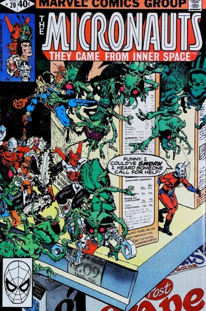 Couverture de MICRONAUTS (1979) #20 - par Michael Golden - lecubeacomics.com