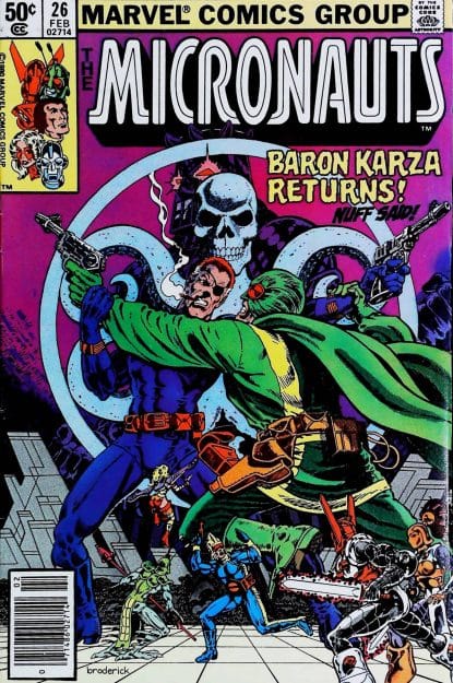 Couverture de MICRONAUTS (1979) #26 - par Pat Broderick - lecubeacomics.com