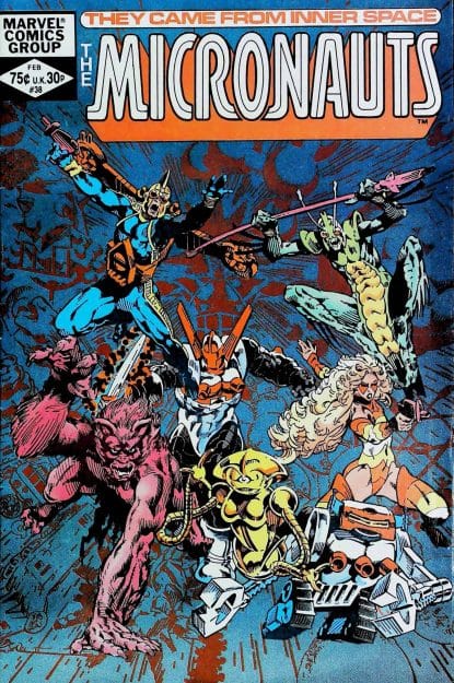 Couverture de MICRONAUTS (1979) #38 - par Michael Golden - lecubeacomics.com