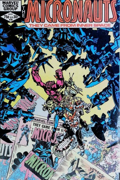 Couverture de MICRONAUTS (1979) #39 - par Michael Golden - lecubeacomics.com