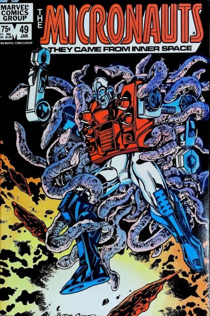 Couverture de MICRONAUTS (1979) #49 - par Butch Guice - lecubeacomics.com