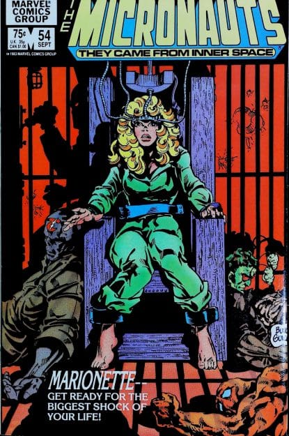 Couverture de MICRONAUTS (1979) #54 - par Butch Guice - lecubeacomics.com