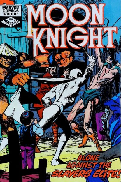 Couverture de MOON KNIGHT (1980) #18 - par Bill Sienkiewicz - lecubeacomics.com