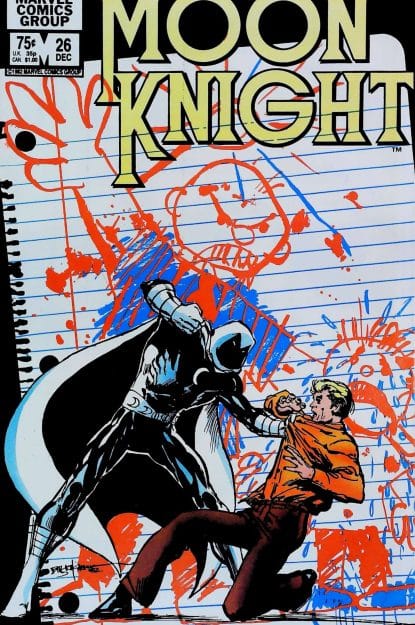 Couverture de MOON KNIGHT (1980) #26 - par Bill Sienkiewicz - lecubeacomics.com