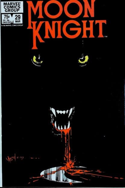 Couverture de MOON KNIGHT (1980) #29 - par Bill Sienkiewicz - lecubeacomics.com