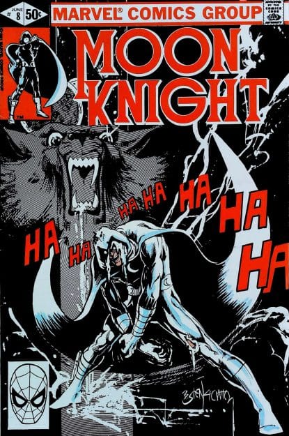 Couverture de MOON KNIGHT (1980) #8 - par Bill Sienkiewicz - lecubeacomics.com