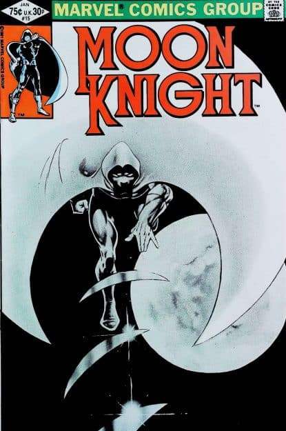 Couverture de MOON KNIGHT (1980) #15 - par Frank Miller - lecubeacomics.com