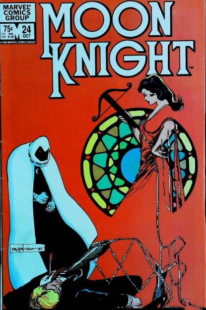 Couverture de MOON KNIGHT (1980) #24 - par Bill Sienkiewicz - lecubeacomics.com