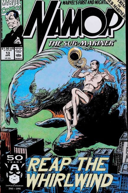 Couverture de NAMOR THE SUB-MARINER (1990) #13 - par John Byrne - lecubeacomics.com