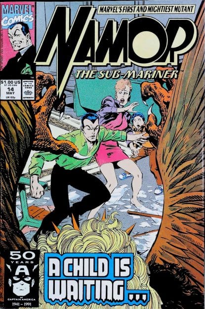 Couverture de NAMOR THE SUB-MARINER (1990) #14 - par John Byrne - lecubeacomics.com