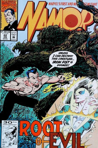 Couverture de NAMOR THE SUB-MARINER (1990) #22 - par John Byrne - lecubeacomics.com