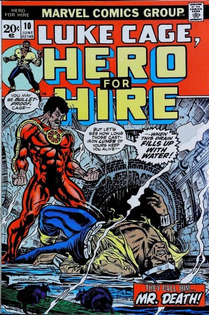 Couverture de LUKE CAGE HERO FOR HIRE (1972) #10 - par Billy Graham - lecubeacomics.com