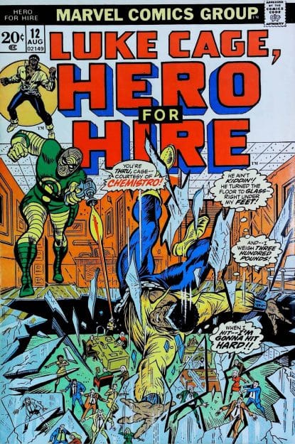 Couverture de LUKE CAGE HERO FOR HIRE (1972) #12 - par Billy Graham - lecubeacomics.com