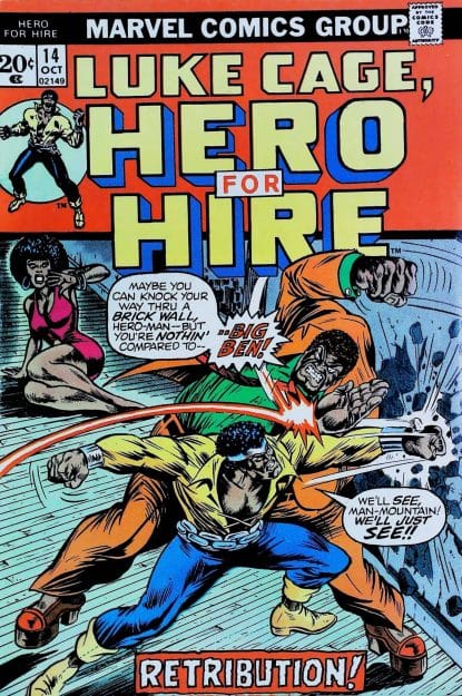 Couverture de LUKE CAGE HERO FOR HIRE (1972) #14 - par Billy Graham - lecubeacomics.com