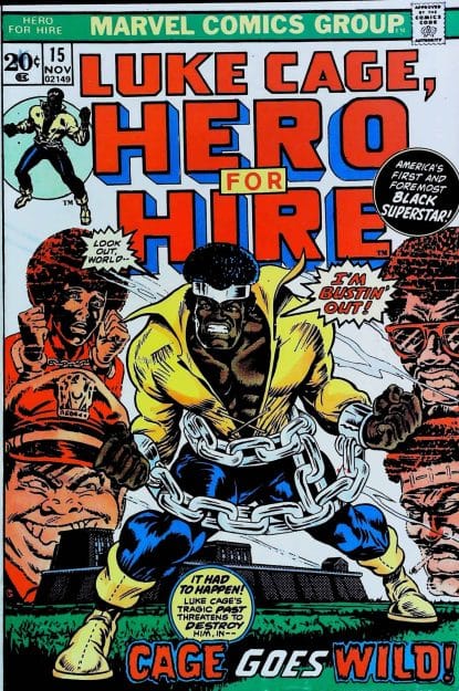 Couverture de LUKE CAGE HERO FOR HIRE (1972) #15 - par Billy Graham - lecubeacomics.com