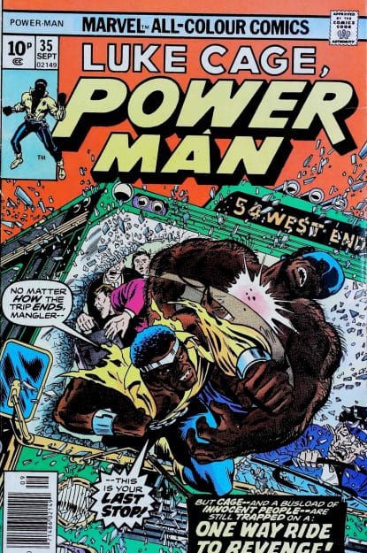 Couverture de LUKE CAGE POWER MAN (1972) #35 - par Marie Severin - lecubeacomics.com