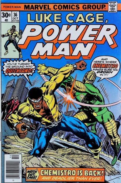 Couverture de LUKE CAGE POWER MAN (1972) #36 - par Ron Wilson - lecubeacomics.com