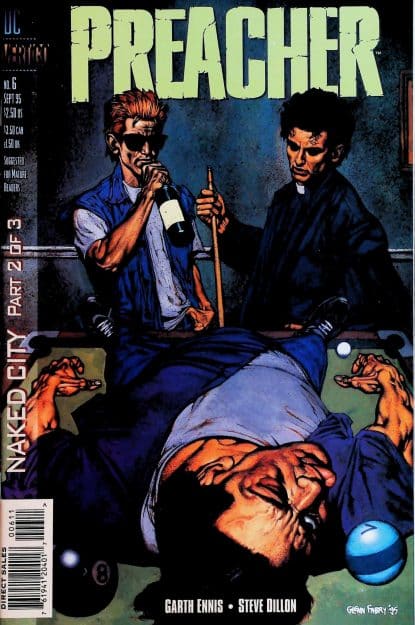 Couverture de PREACHER (1995) #6 - par Glenn Fabry - lecubeacomics.com
